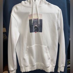 H&M Jaws Graphic White Hoodie